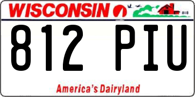 WI license plate 812PIU