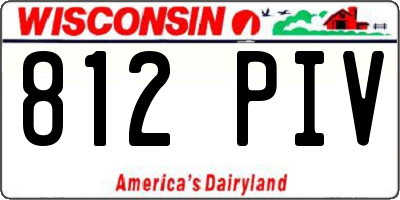 WI license plate 812PIV