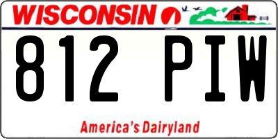 WI license plate 812PIW