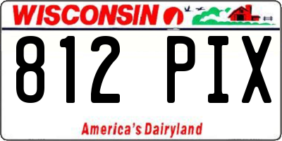 WI license plate 812PIX
