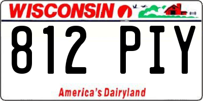 WI license plate 812PIY