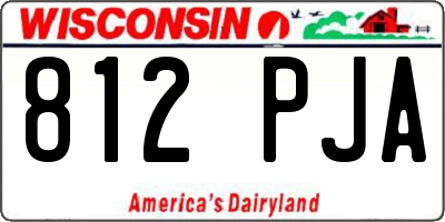 WI license plate 812PJA