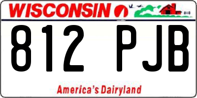 WI license plate 812PJB