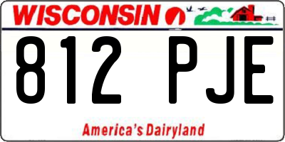 WI license plate 812PJE