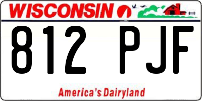 WI license plate 812PJF