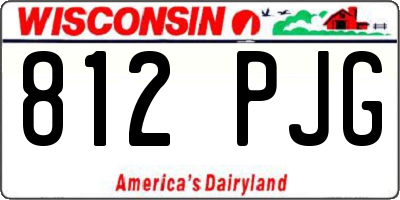 WI license plate 812PJG