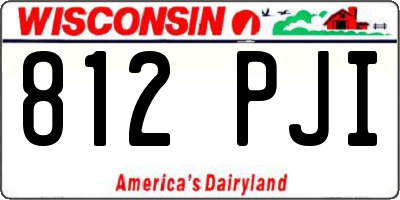 WI license plate 812PJI