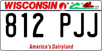 WI license plate 812PJJ