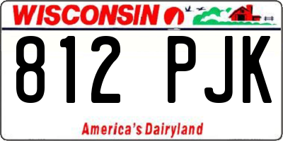 WI license plate 812PJK