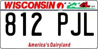 WI license plate 812PJL