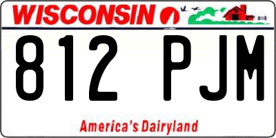 WI license plate 812PJM