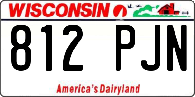 WI license plate 812PJN
