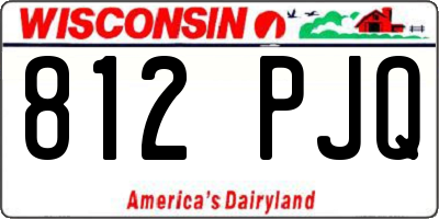 WI license plate 812PJQ