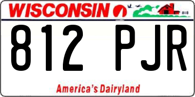 WI license plate 812PJR