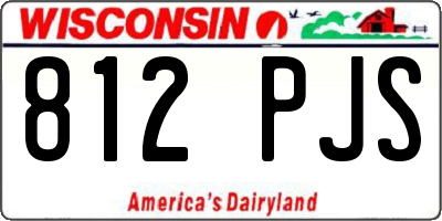WI license plate 812PJS