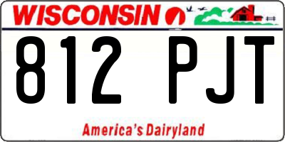 WI license plate 812PJT