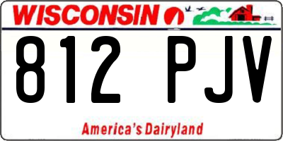 WI license plate 812PJV