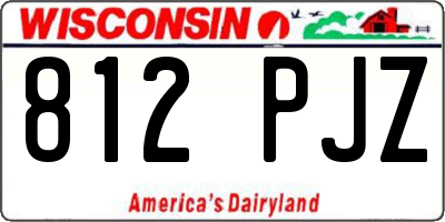 WI license plate 812PJZ
