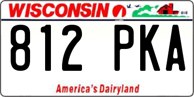 WI license plate 812PKA