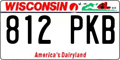 WI license plate 812PKB