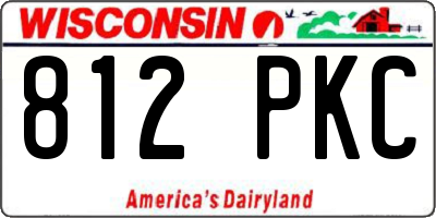 WI license plate 812PKC