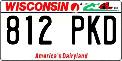 WI license plate 812PKD