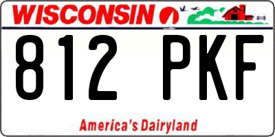 WI license plate 812PKF
