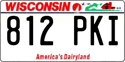 WI license plate 812PKI