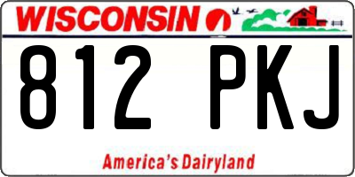 WI license plate 812PKJ