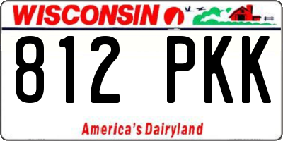 WI license plate 812PKK