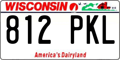 WI license plate 812PKL