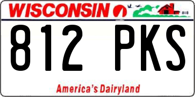 WI license plate 812PKS
