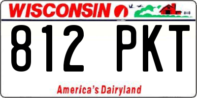 WI license plate 812PKT