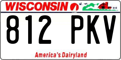 WI license plate 812PKV