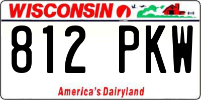 WI license plate 812PKW
