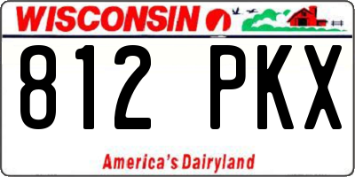 WI license plate 812PKX