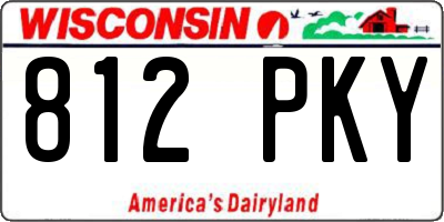 WI license plate 812PKY