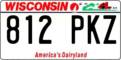 WI license plate 812PKZ