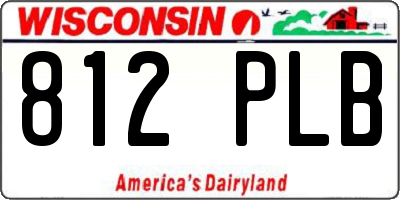 WI license plate 812PLB