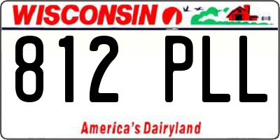 WI license plate 812PLL