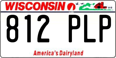 WI license plate 812PLP