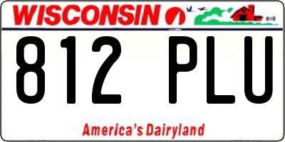 WI license plate 812PLU
