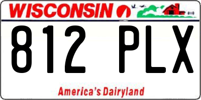 WI license plate 812PLX