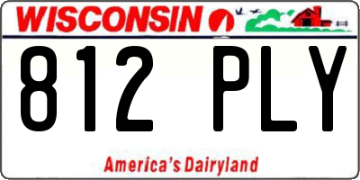 WI license plate 812PLY