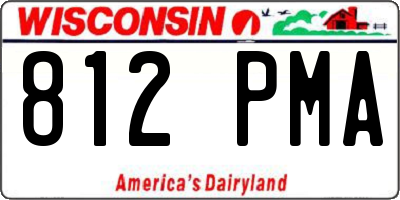 WI license plate 812PMA