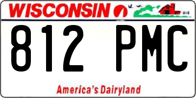WI license plate 812PMC