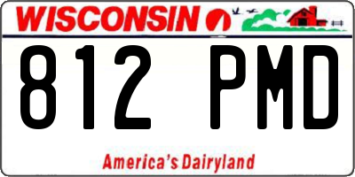 WI license plate 812PMD