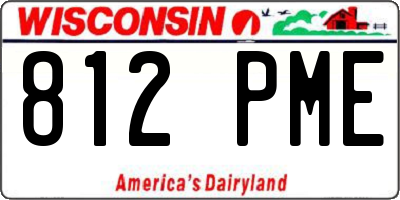 WI license plate 812PME