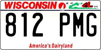 WI license plate 812PMG