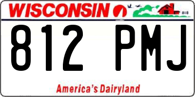 WI license plate 812PMJ